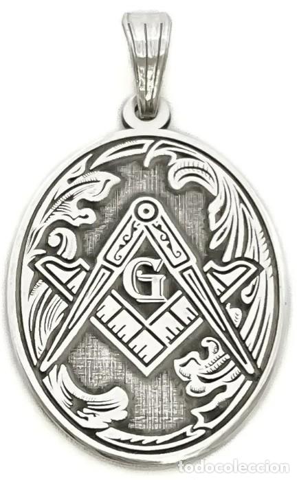 Trof&eacute;us e medalhas: Dije S&iacute;mbolo Mas&oacute;nico Fraternidad De Plata 925 Mas&oacute;n De Grado