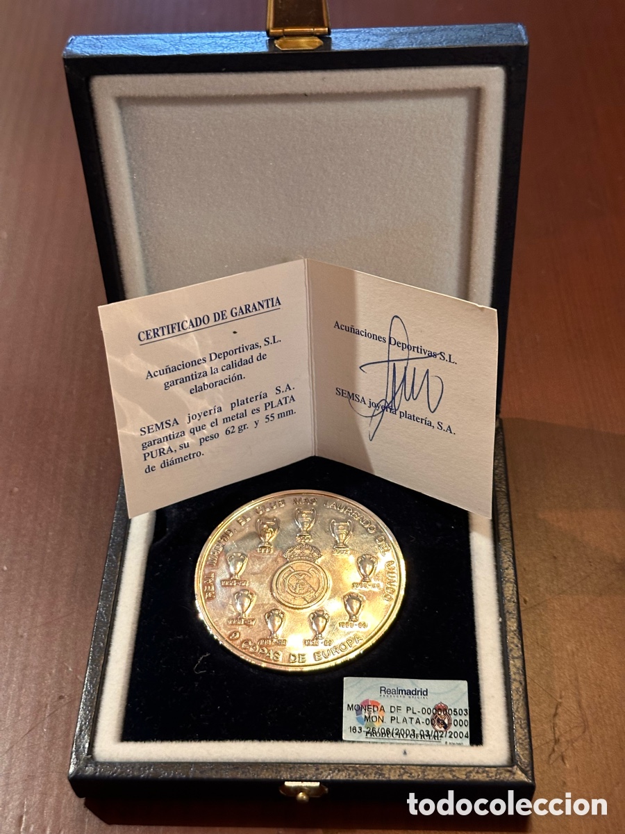 Trof&eacute;us e medalhas: MEDALLA PLATA REAL MADRID