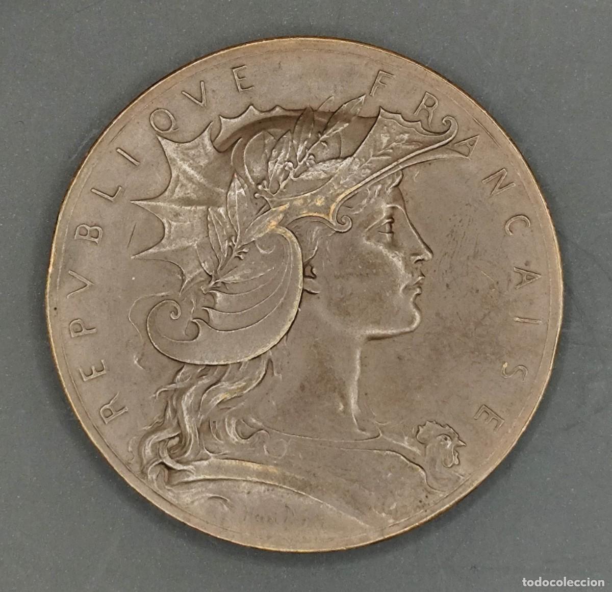Trofeos y medallas: Medalla de bronce francesa. Concurso de tiro - Foto 2