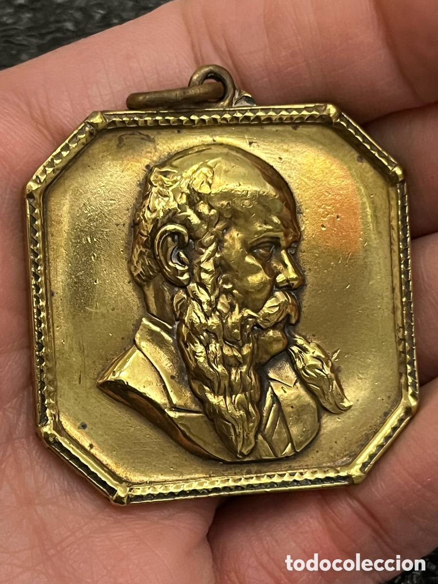 Trofeos y medallas: Medalla Octagonal en bronce Premio Rius Taulet - Foto 1