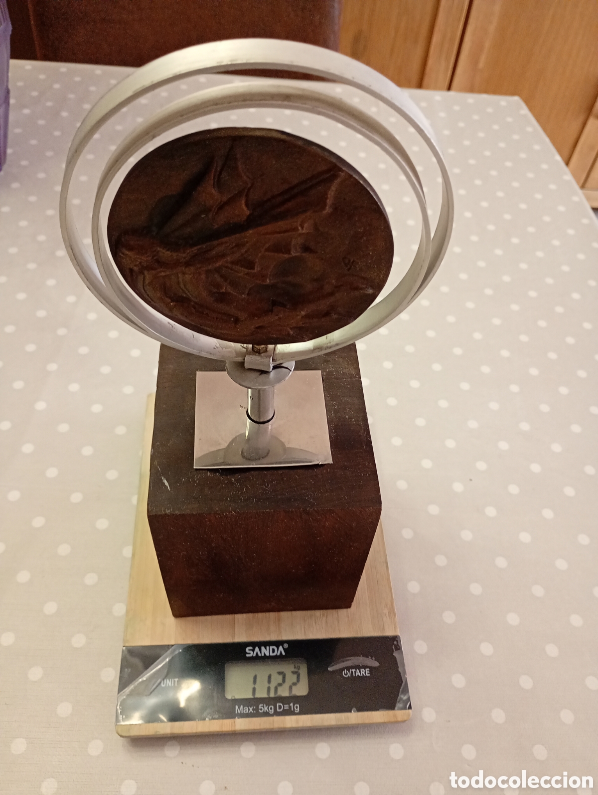Trofeos y medallas: Ramon Ferr&aacute;n (Reus, 1927 -2015) Medalla bronze Base A&eacute;rea de Reus. Quintes 1945&ndash;1948. Retrobada 1980