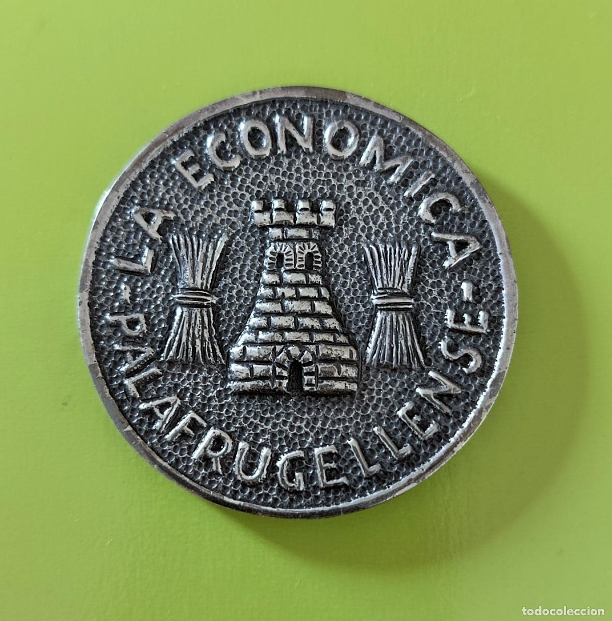 Trofeos y medallas: MEDALLA CONMEMORATIVA LA ECONOMICA PALAFRUGELLENSE. 1&ordm; CENTENARIO JUEGOS FLORALES 1965