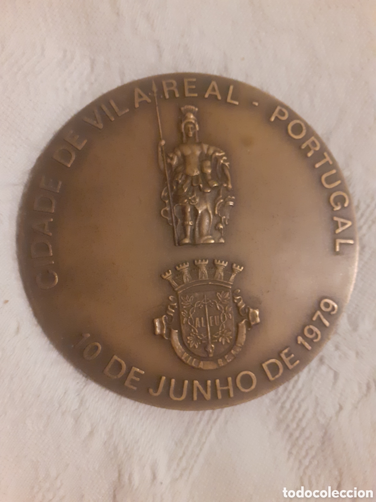 Trofeos y medallas: GRAN MEDALLA DIA DE CAMOES. CIDADE DE VILA REAL. PORTUGAL. 1979. 9 CM