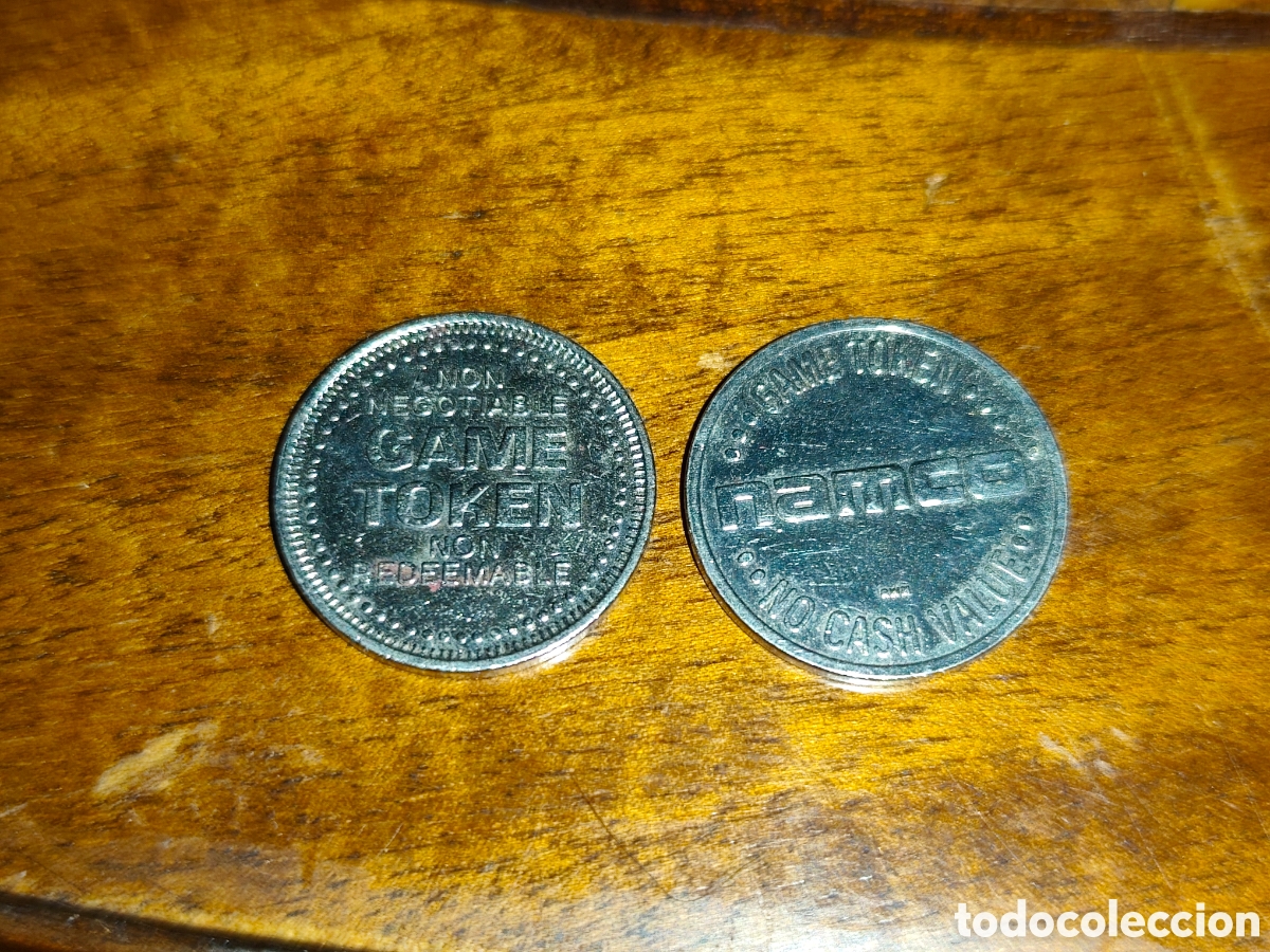 Trofeos y medallas: 2 Token para m&aacute;quinas Arcade Commander Ragtime Midway USA - Foto 3