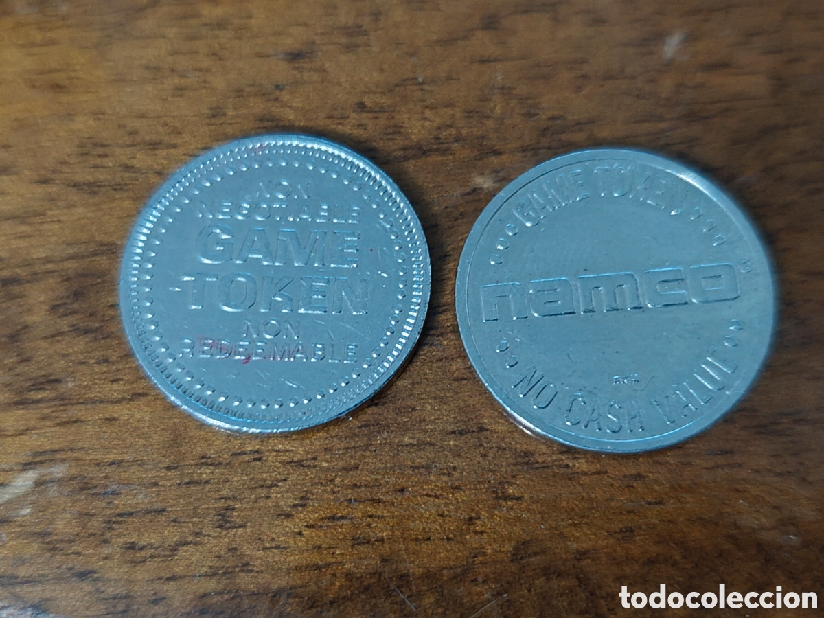 Trofeos y medallas: 2 Token para m&aacute;quinas Arcade Commander Ragtime Midway USA - Foto 1