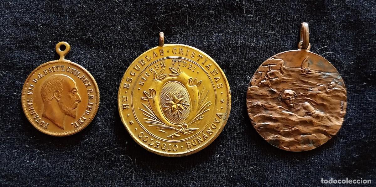 Trofeos y medallas: Tres medallas no religiosas principios s. XX.