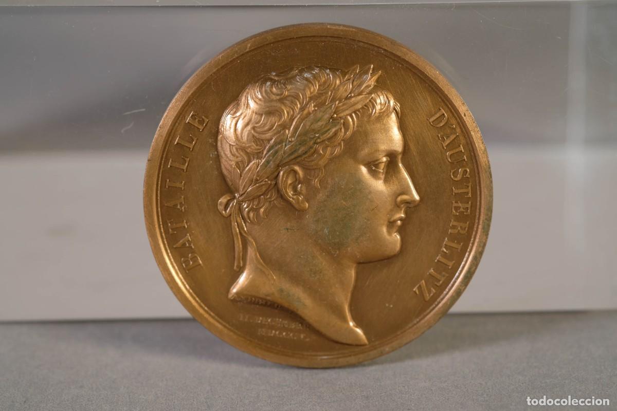 Trofeos y medallas: MEDALLA EN BRONCE LOS TRES EMPERADORES EN LA BATALLA DE AUSTERLITZ, NAPOLE&Oacute;N BONAPARTE 1805
