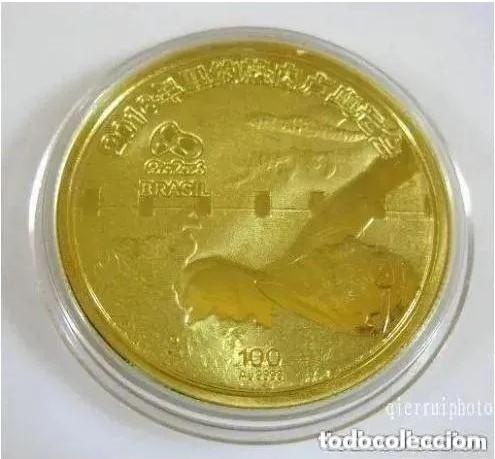 Trofeos y medallas: Rio 2016 moneda conmemorativa de color oro nataci&oacute;n