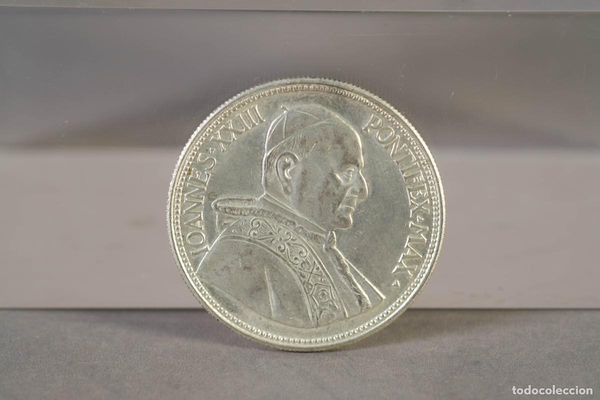 Trofeos y medallas: MEDALLA EN METAL PLATEADO JUAN XXIII 1958