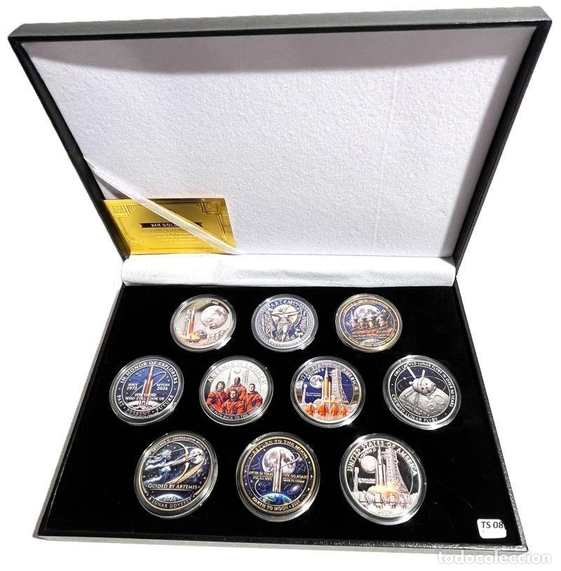 Trofeos y medallas: SET 10 TOKENS CONMEMORATIVOS REGRESO A LA LUNA. MISI&Oacute;N ARTEMIS II 2026. SOBREVUELO LUNAR. SOUVENIRS