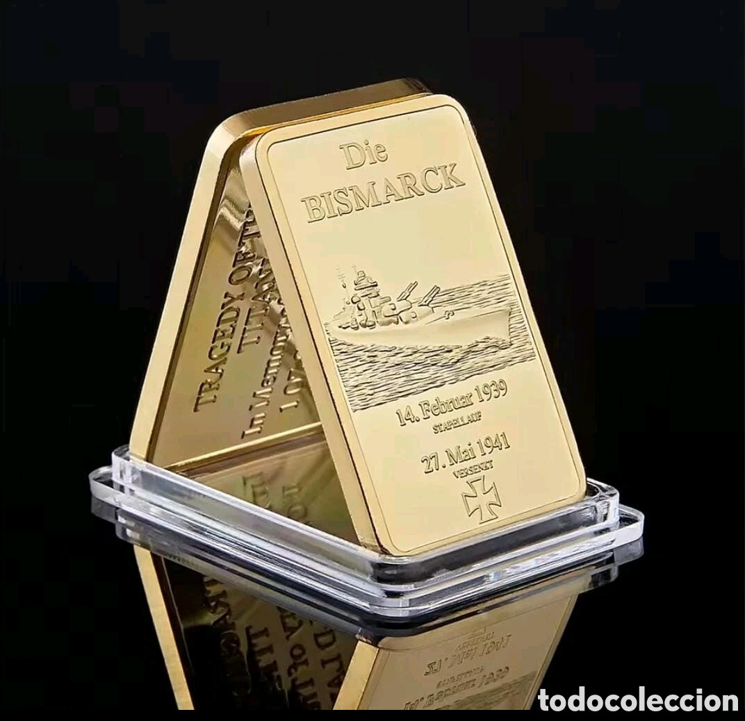 Trofeos y medallas: Lingote Bismarck 1939 - 1941 / Marina Alemana &bull; Oro 24kt