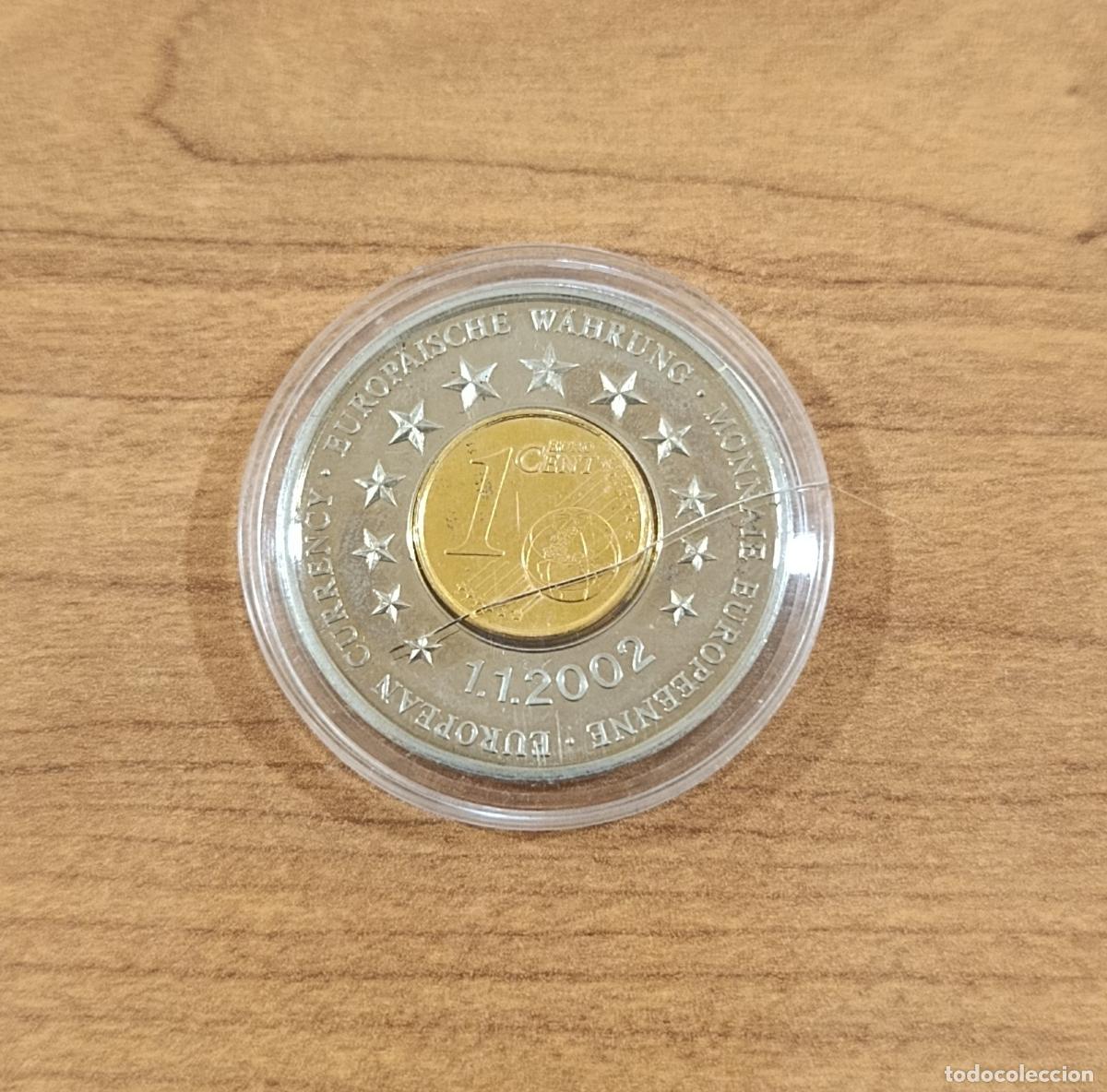 Trofeos y medallas: MONEDA MEDALLA CONMEMORATIVA. EUROPA 1.1.2002