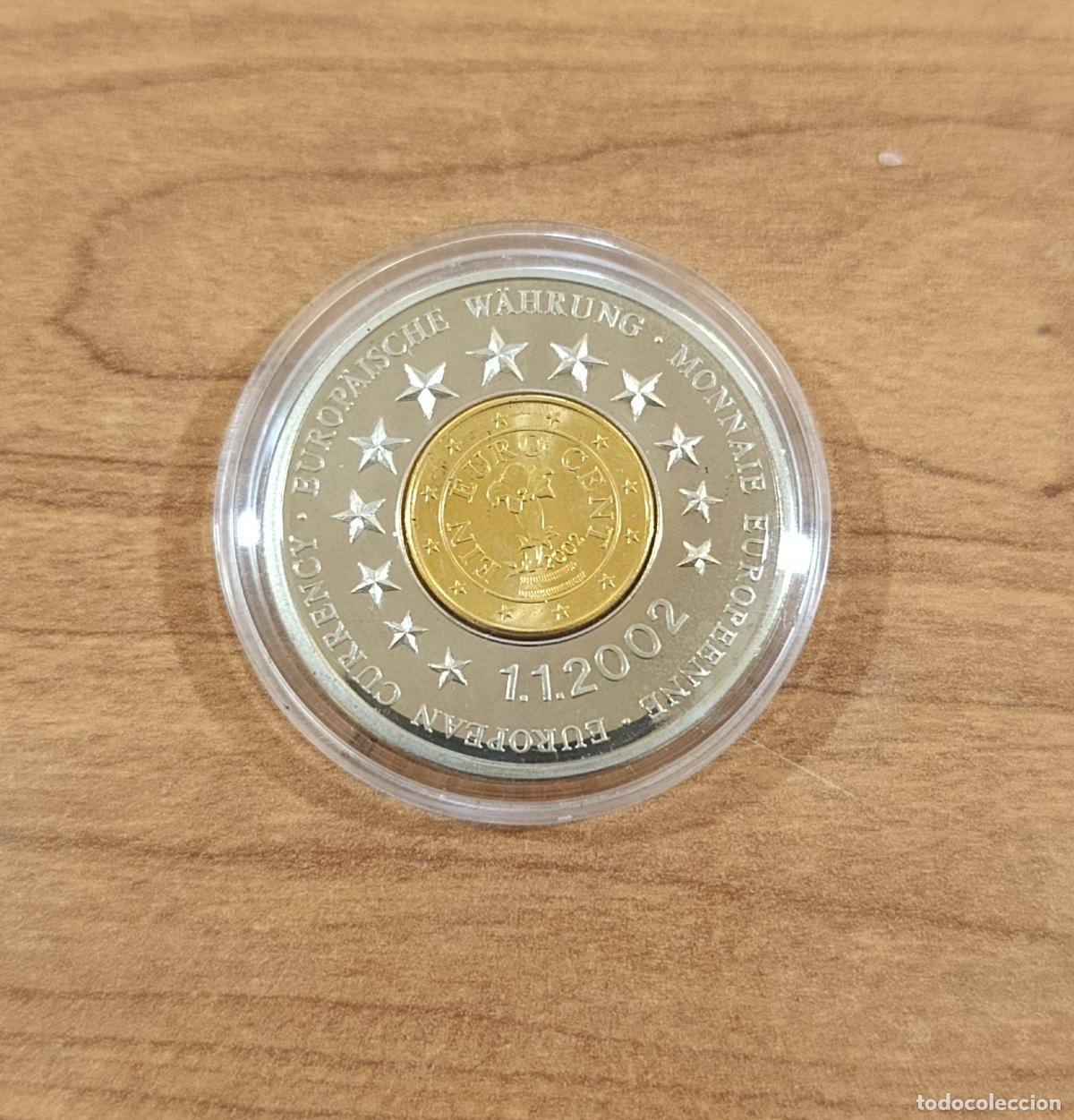 Trofeos y medallas: MONEDA MEDALLA CONMEMORATIVA. EUROPA 1.1.2002