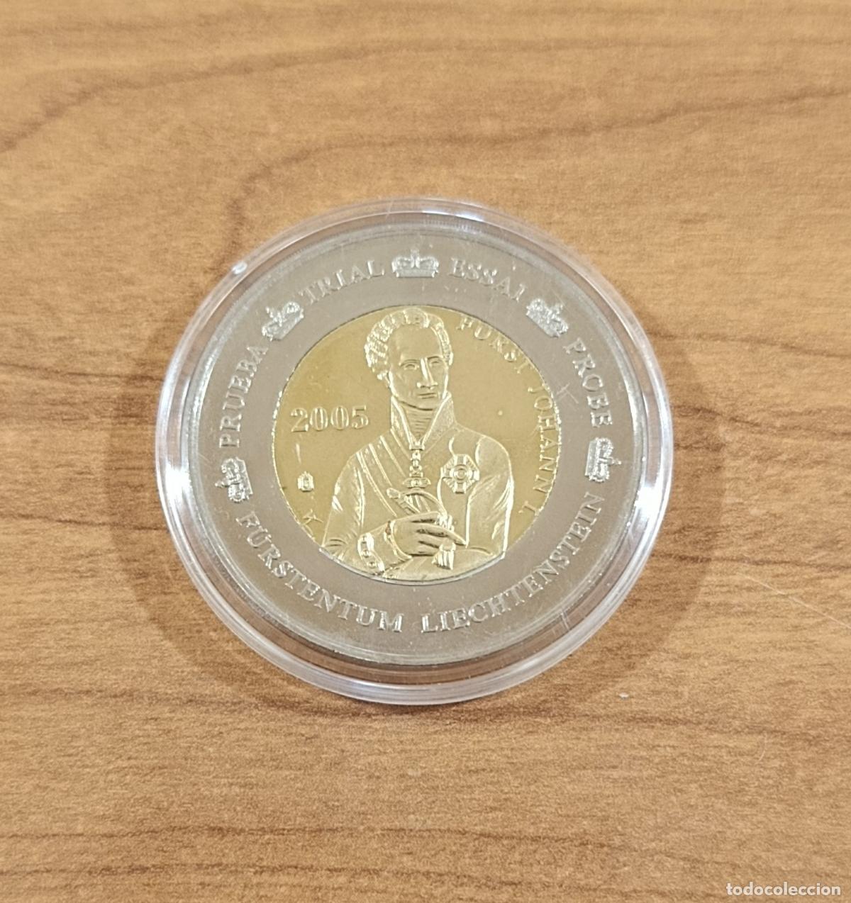Trofeos y medallas: MONEDA MEDALLA CONMEMORATIVA. PRUEBA FURSTENTIN LIECHTENSTEIN. 2005 FURST JOHANN I