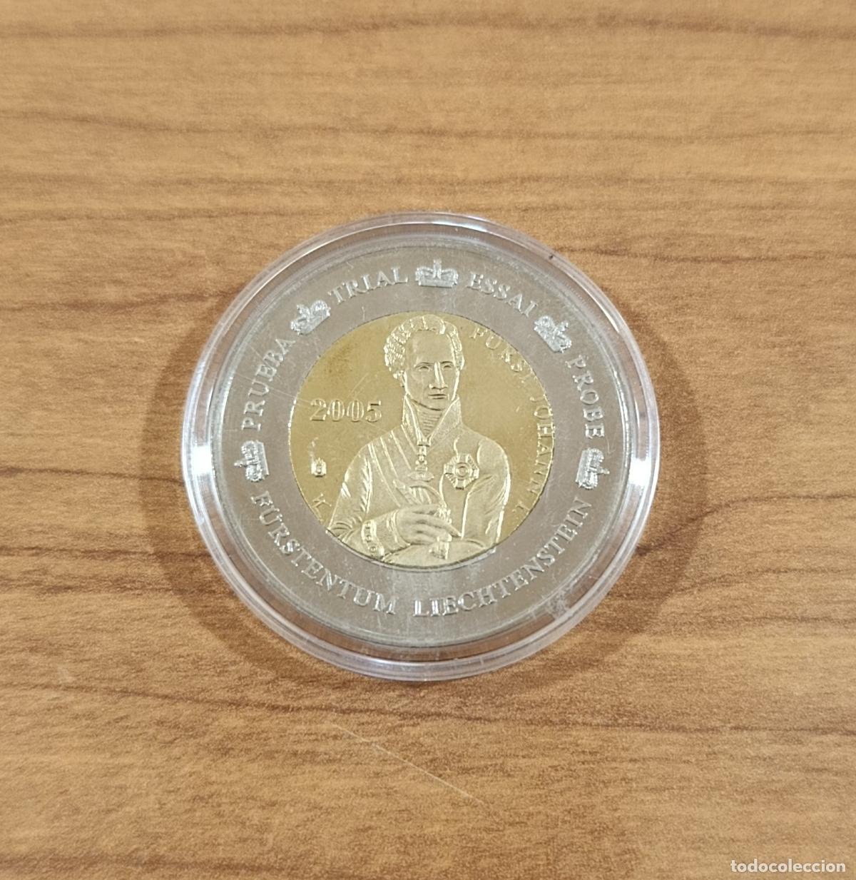 Trofeos y medallas: MONEDA MEDALLA CONMEMORATIVA. PRUEBA FURSTENTIN LIECHTENSTEIN. 2005 FURST JOHANN I