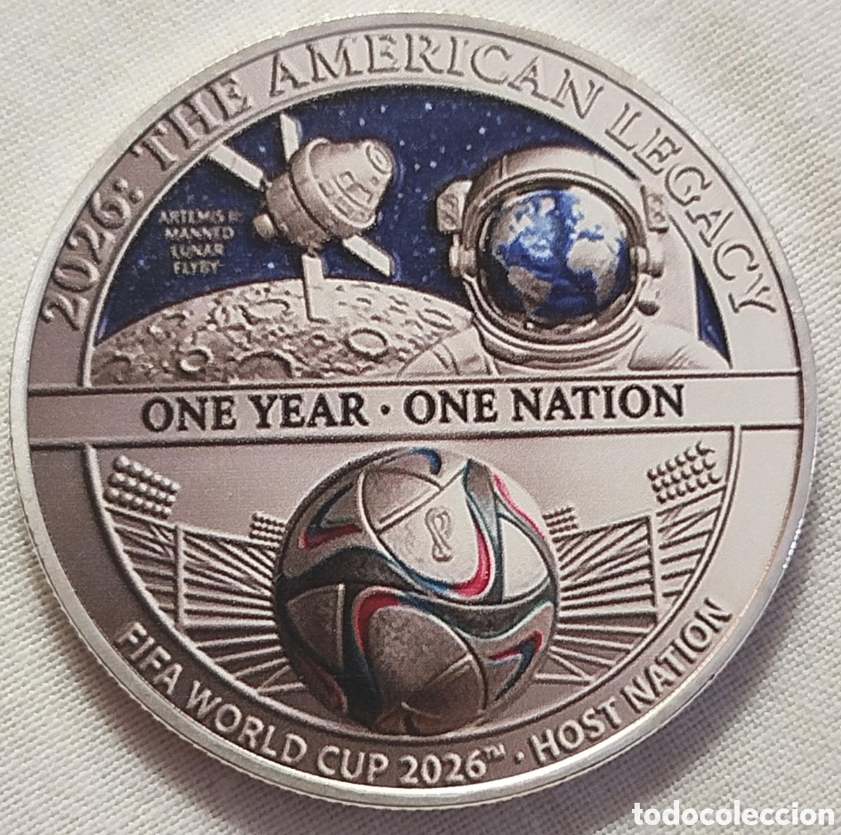 Trofeos y medallas: Moneda Colecci&oacute;n EE.UU. 2026 &ndash; NASA y Mundial de F&uacute;tbol