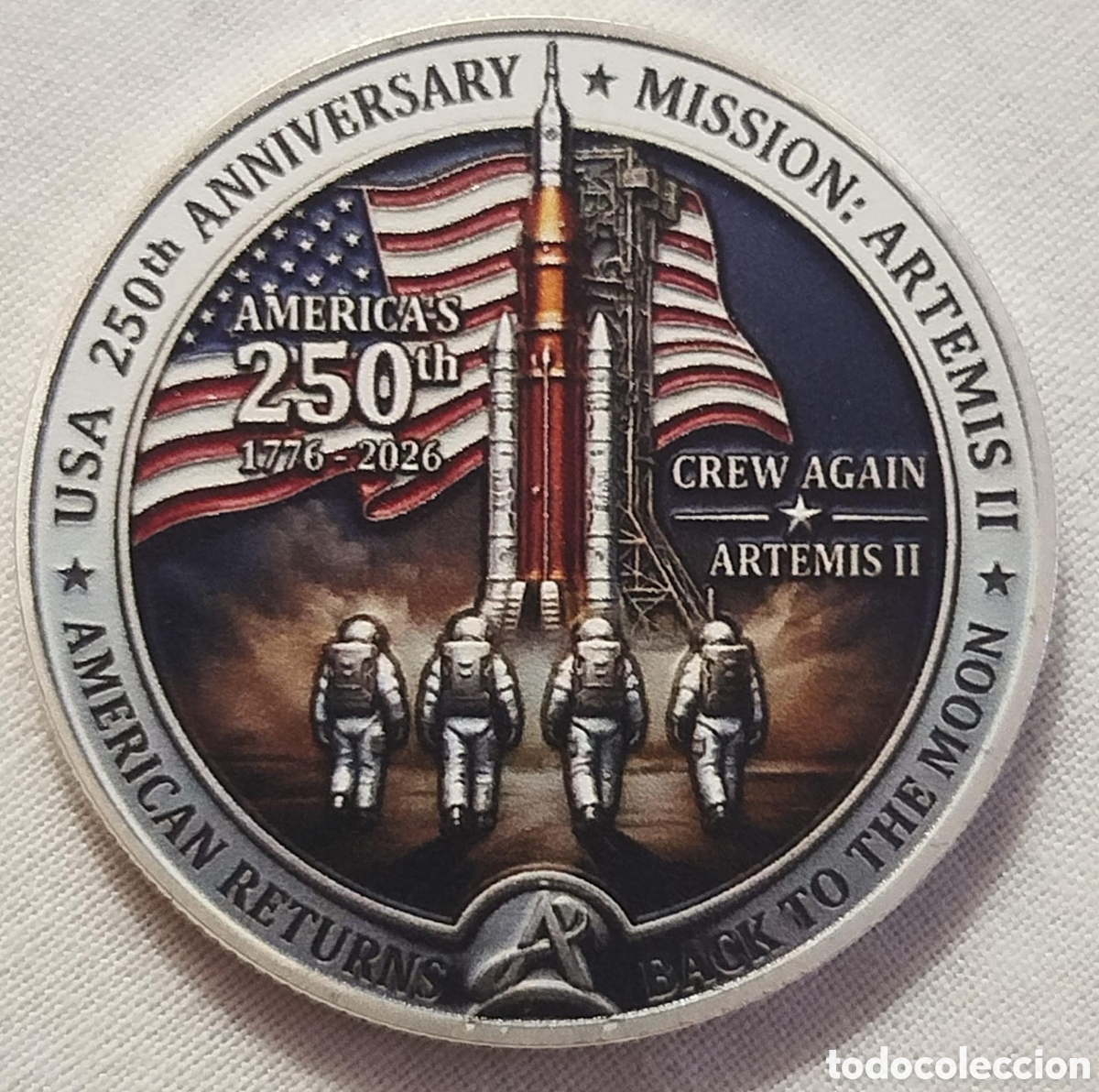 Trofeos y medallas: Moneda Programa Artemis NASA &ndash; Regreso a la Luna (Edici&oacute;n 1776-2026)