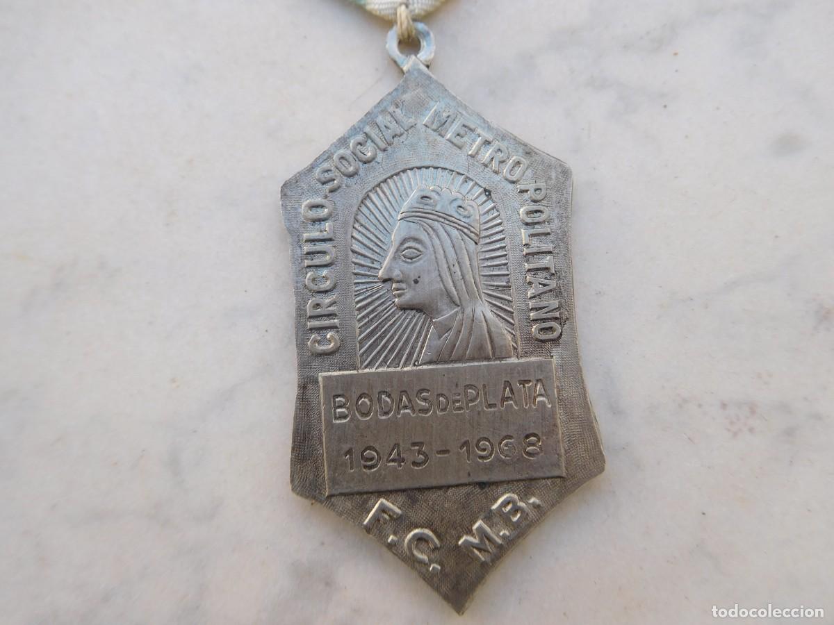 Trofeos y medallas: Medalla circulo social metropolitano bodas de plata 1943 1968 F.C.M.B.