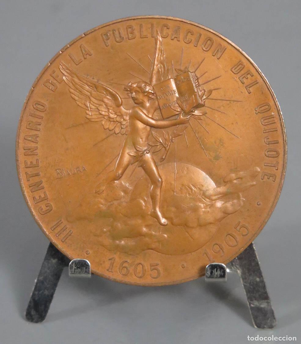Trofeos y medallas: MEDALLA. III centenario de la publicaci&oacute;n del Quijote. BRONCE - Foto 3