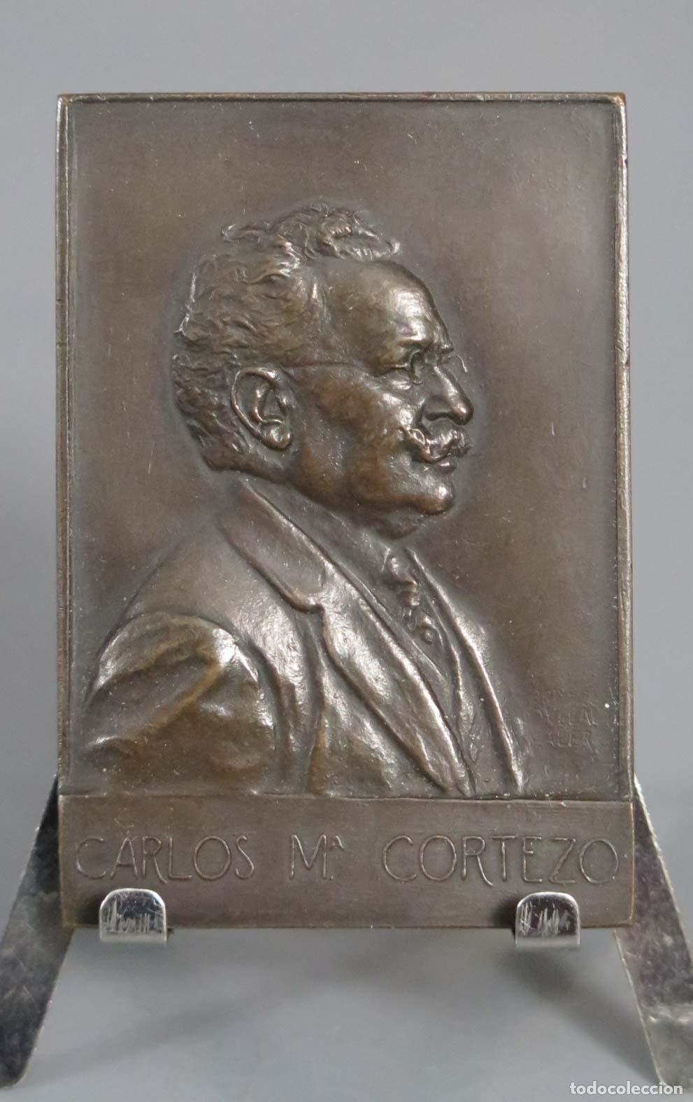 Trofeos y medallas: MEDALLA. AL DR CARLOS MARIA CORTEZO. 1915. BRONCE