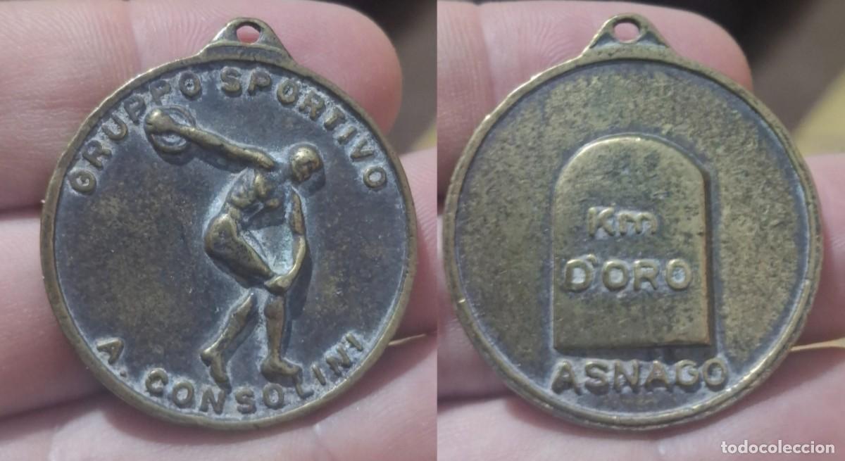Trofeos y medallas: Antigua medalla deportiva italiana. grupo sportivo. ( A. Consolini)