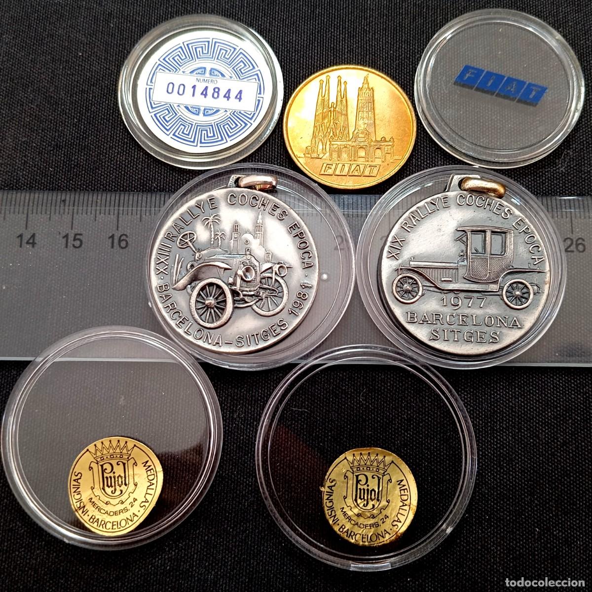 Trofeos y medallas: ⚜️ C001. Lote de 3 medallas automovil&iacute;sticas. 55,67 g. Ver descripci&oacute;n