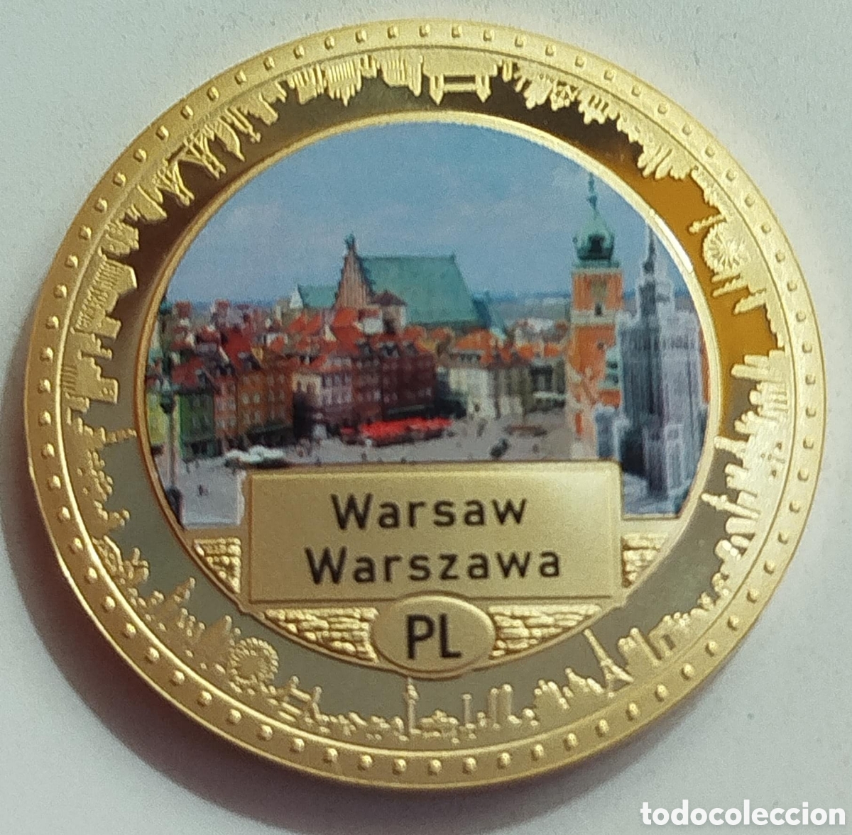 Trofeos y medallas: Moneda Varsovia - Polonia Capitales Europeas - ECU