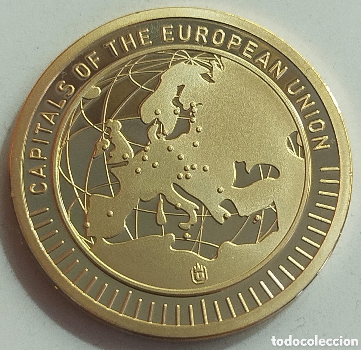 Trofeos y medallas: Moneda Riga - Letonia Capitales Europeas - ECU - Foto 2