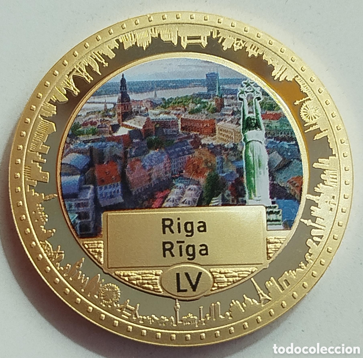 Trofeos y medallas: Moneda Riga - Letonia Capitales Europeas - ECU