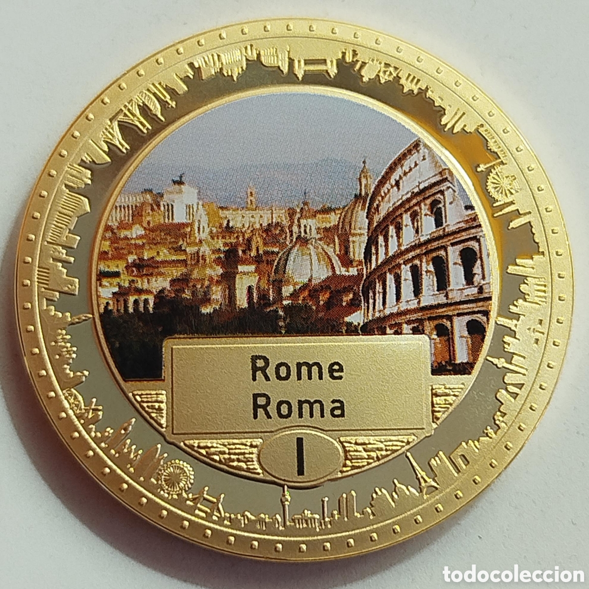 Trofeos y medallas: Moneda Roma - Italia Capitales Europeas - ECU