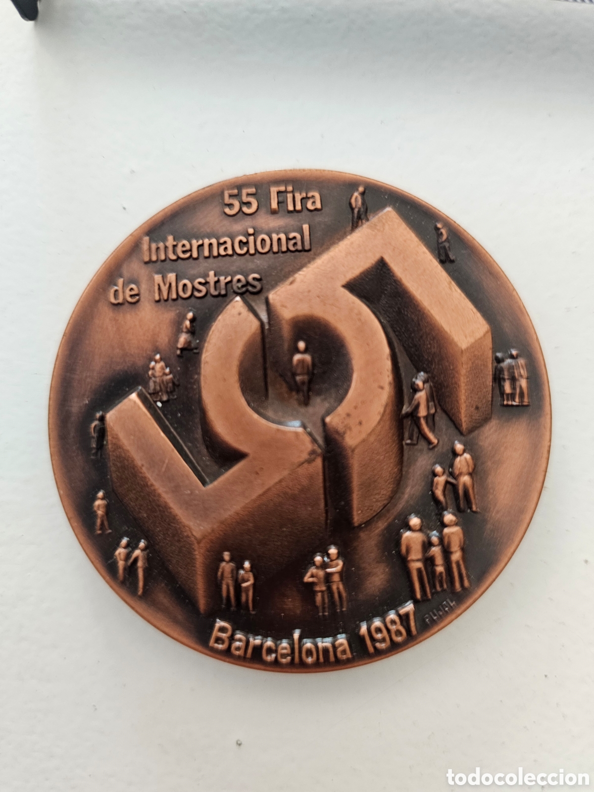 Trofeos y medallas: Fant&aacute;stica medalla de cobre de la 55&ordf; Fira Internacional de Mostres Barcelona Pujol 1987