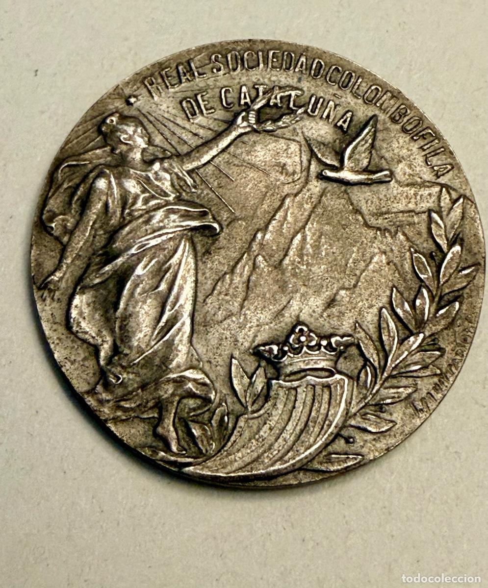 Trofeos y medallas: MEDALLA REAL SOCIEDAD DE COLOMBOFILIA DE CATALU&Ntilde;A - CONCURSO PALOMAS 1944