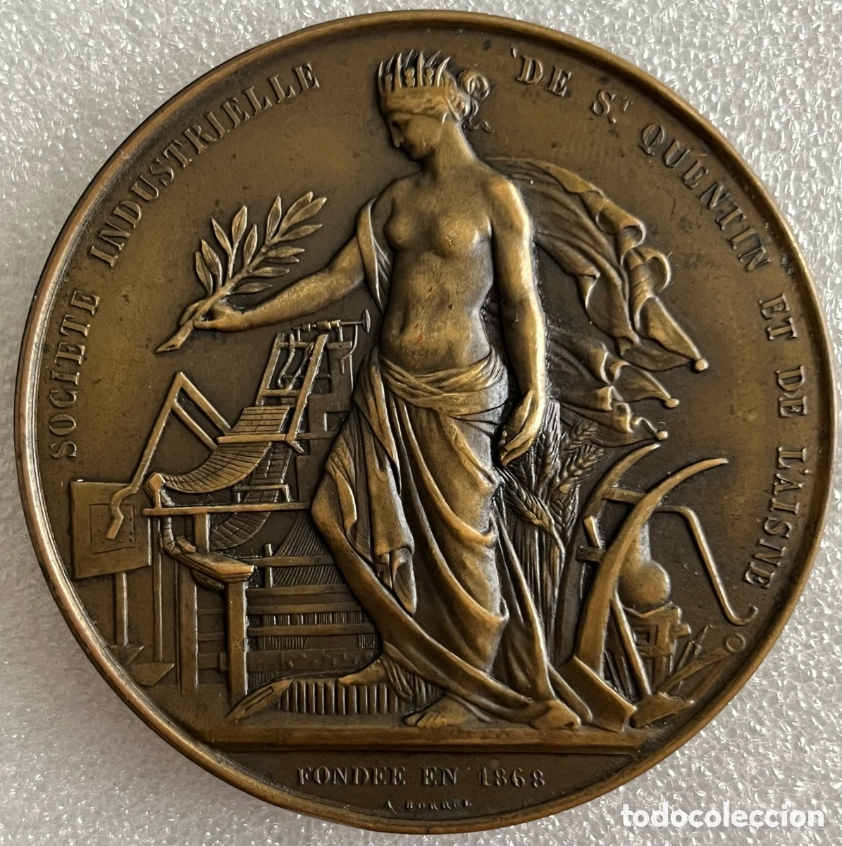 Trofeos y medallas: Medalla de la Soci&eacute;t&eacute; Industrielle de l'Aisne, por Alfred Borrel