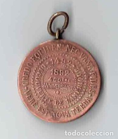 Trofeos y medallas: MEDALLA CONMEMORATIVA CRIST&Oacute;BAL COL&Oacute;N - Foto 2