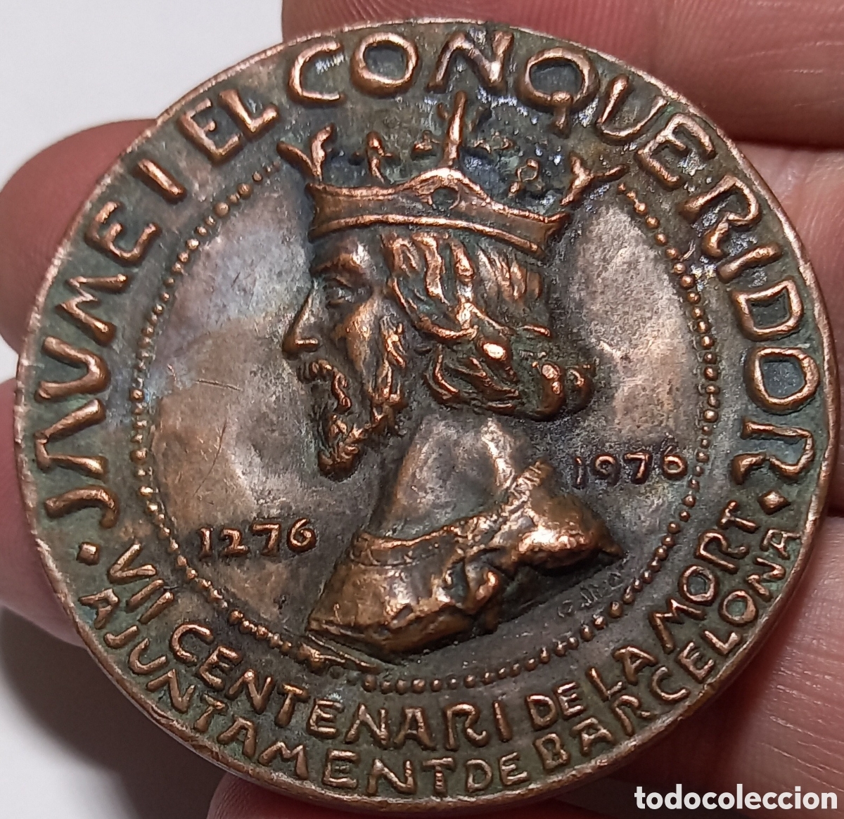 Trofeos y medallas: MEDALLA CONMEMORATIVA 700 A&Ntilde;OS MUERTE DEL REY JAIME I.(1276-1976)