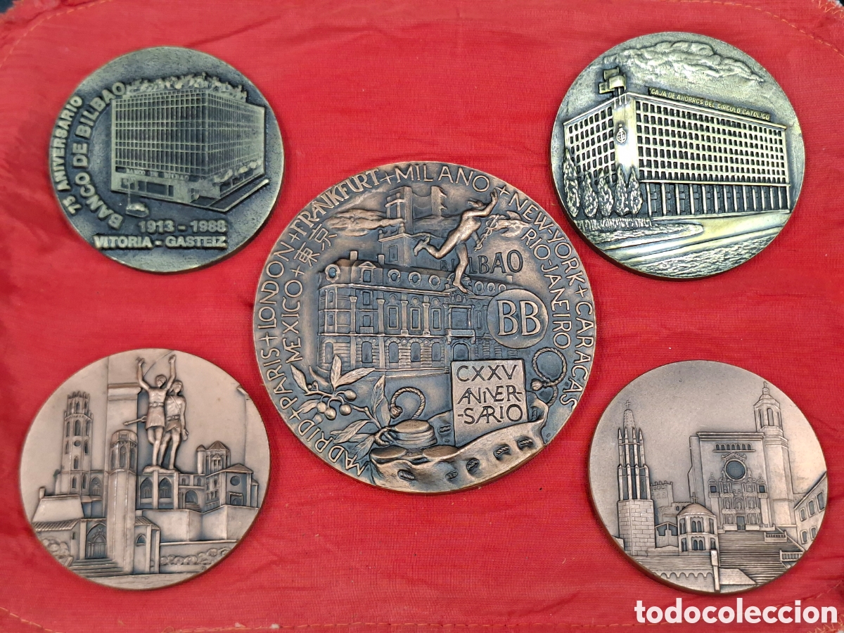 Trofeos y medallas: Medalla conmemorativa Banco de Bilbao 1857-1982 Centenario aprox. 8 cm