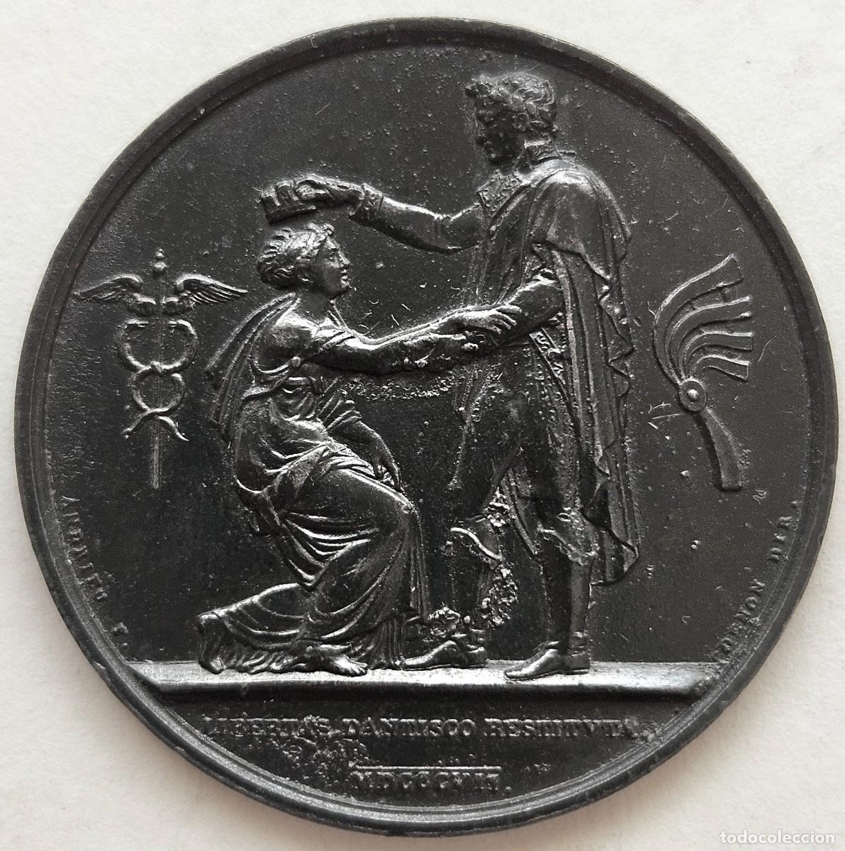 Trofeos y medallas: Improntas en plomo de tres medallas napole&oacute;nicas