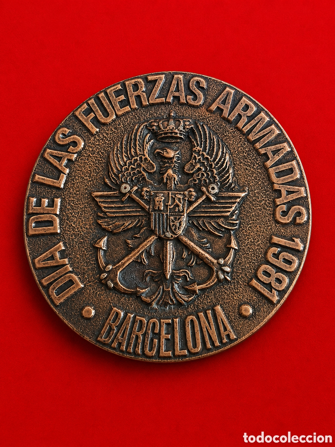 Trofeos y medallas: Medalla D&Iacute;A DE LAS FUERZAS ARMADAS 1861-1981 barcelona
