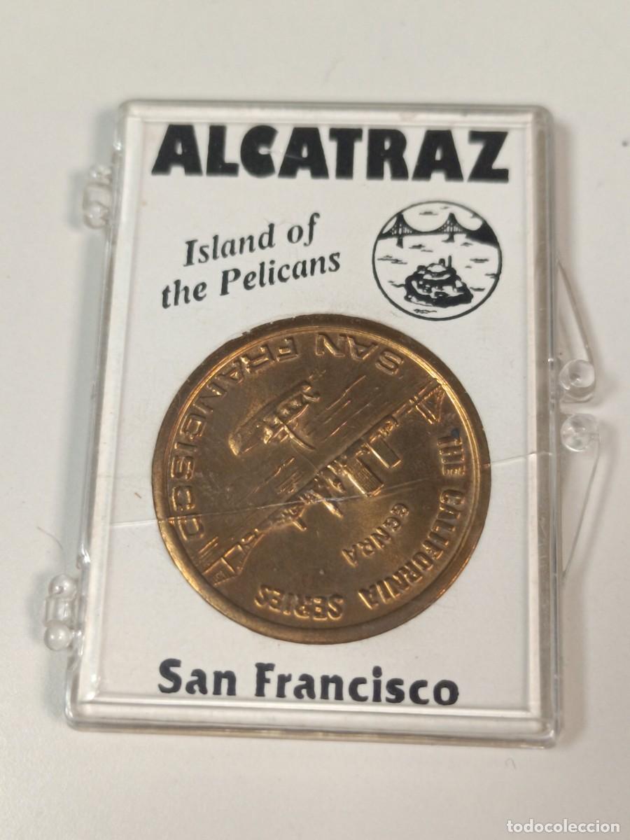 Trofeos y medallas: FANTASTICA MONEDA MEDALLA CONMEMORATIVA DE LA ISLA CARCEL ALCATRAZ SAN FRANCISCO