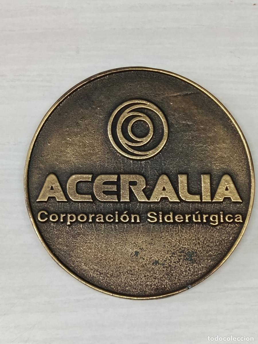 Trofeos y medallas: MEDALLA ACERALIA. CORPORACION SIDERURGICA. INAUGURACION LINEA DE GALVANIZADO. 19 ENERO DE 2000.