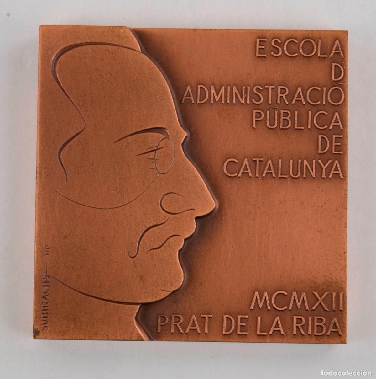 Trof&eacute;us e medalhas: Placa 75 aniversario, Escola d'Administraci&oacute; P&uacute;blica Catalunya, 1912 - 1987, Josep Maria Subirachs