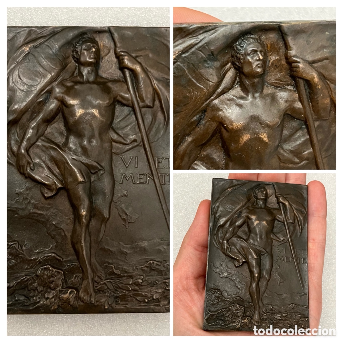 Trofeos y medallas: Medalla de bronce de 1914 del escultor italiano Giannino Castiglioni.