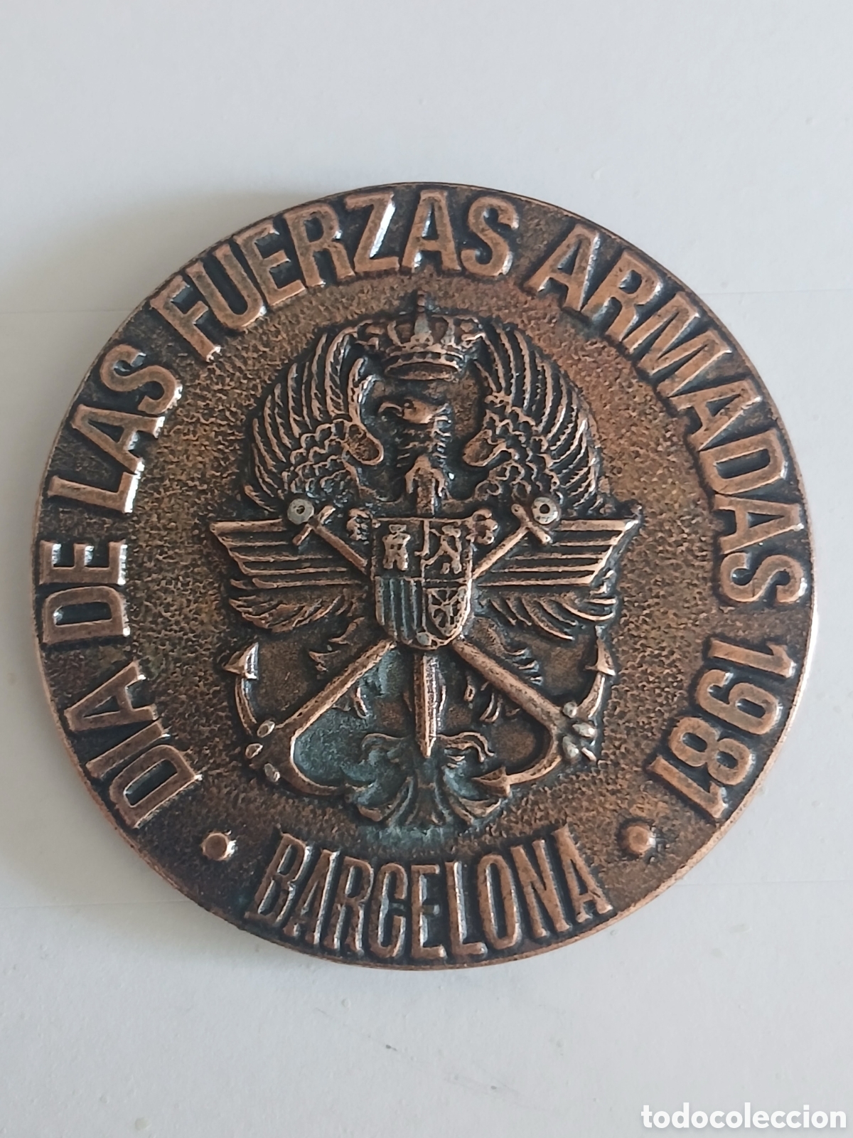 Trofeos y medallas: Medalla D&Iacute;A DE LAS FUERZAS ARMADAS 1861-1981 barcelona