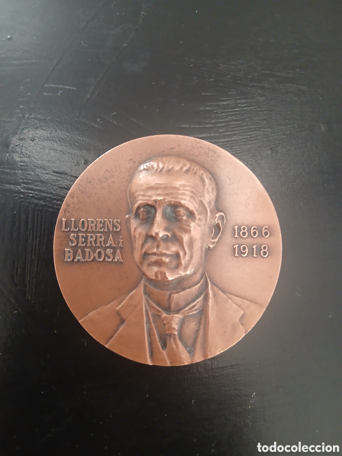 Trofeos y medallas: MEDALLA CONMEMORATIVA A LLORENS SERRA I BADOSA (1866-1918). CERCLE FILATELIC.