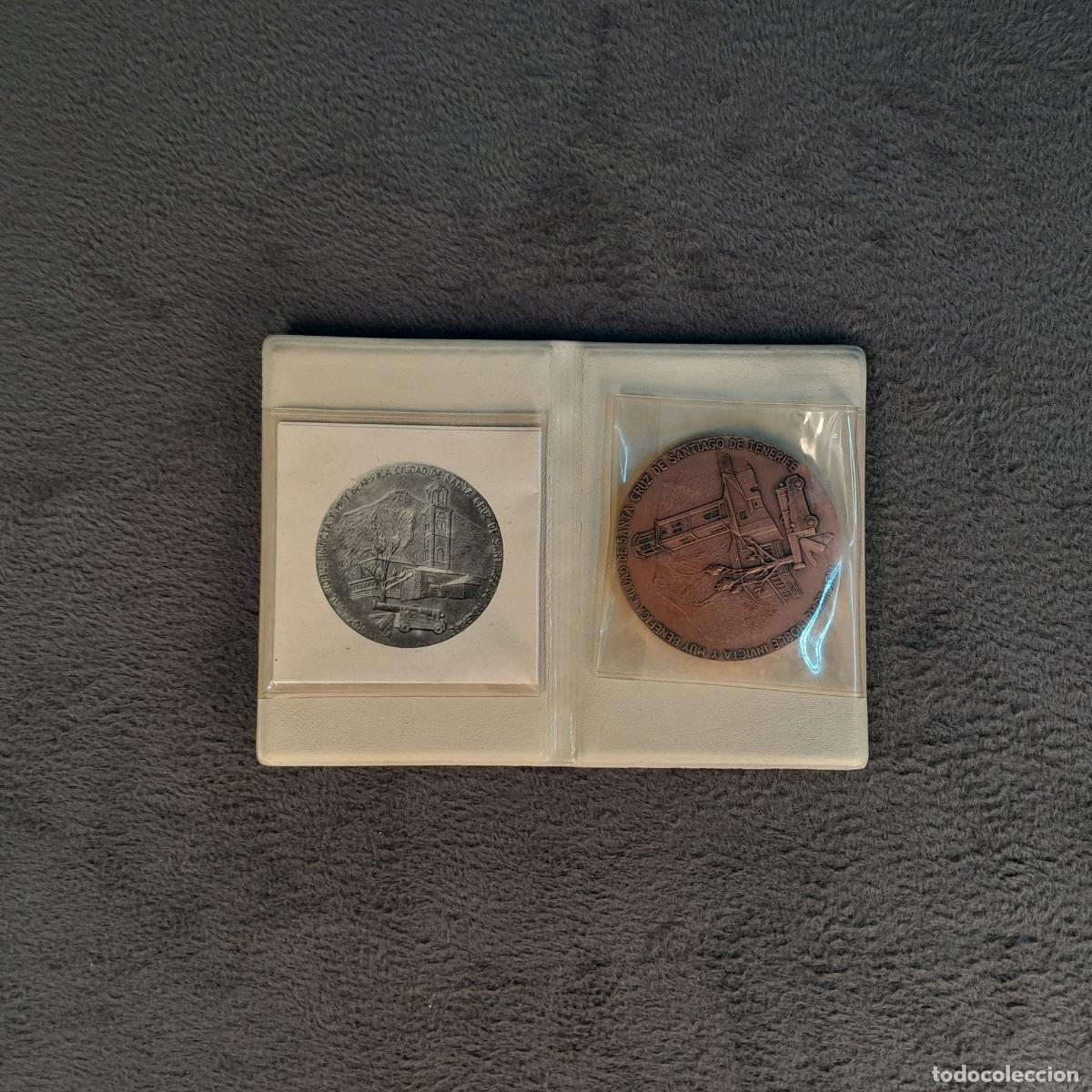 Trophies and Medals: M-2298. MEDALLA EN BRONCE DEL 50 A&Ntilde;OS DEL BANCO DE BILBAO EN SANTA CRUZ DE TENERIFE. 1981
