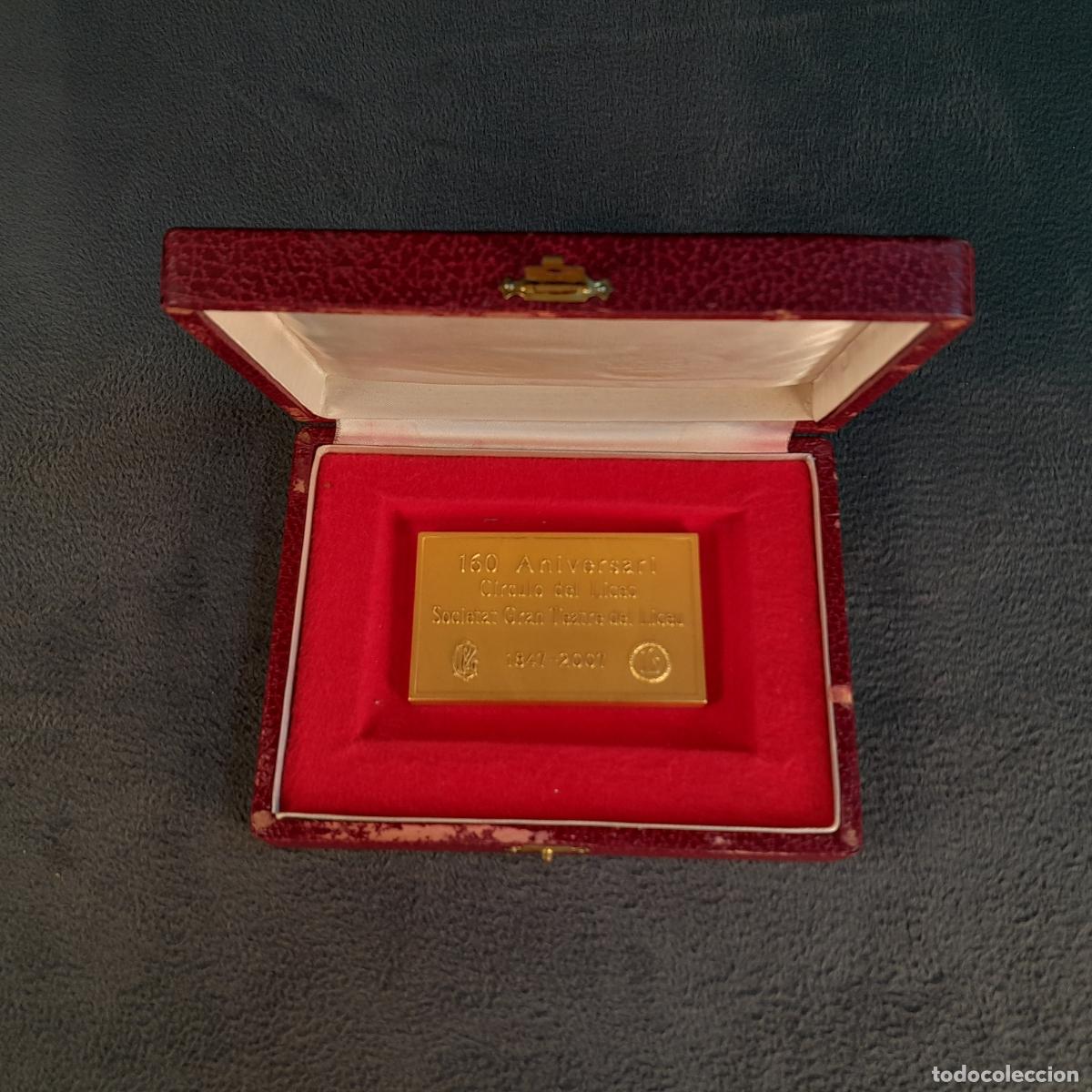 Troph&auml;en und Medaillen: M-2288. PLACA EN METAL DORADO DEL 160 ANIVERSARIO C&Iacute;RCULO DEL LICEO (1847-2007). ESPA&Ntilde;A. 2007