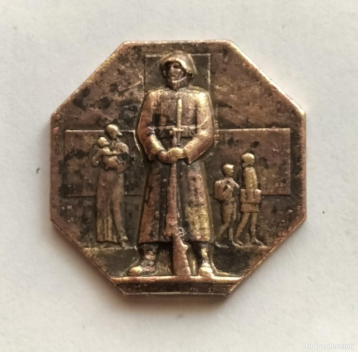 Trofeos y medallas: MEDALLA OCTOGONAL DE BRONCE 1940 EMITIDA EN SUIZA PARA LA DONACI&Oacute;N NACIONAL SUIZA Y LA CRUZ ROJA.