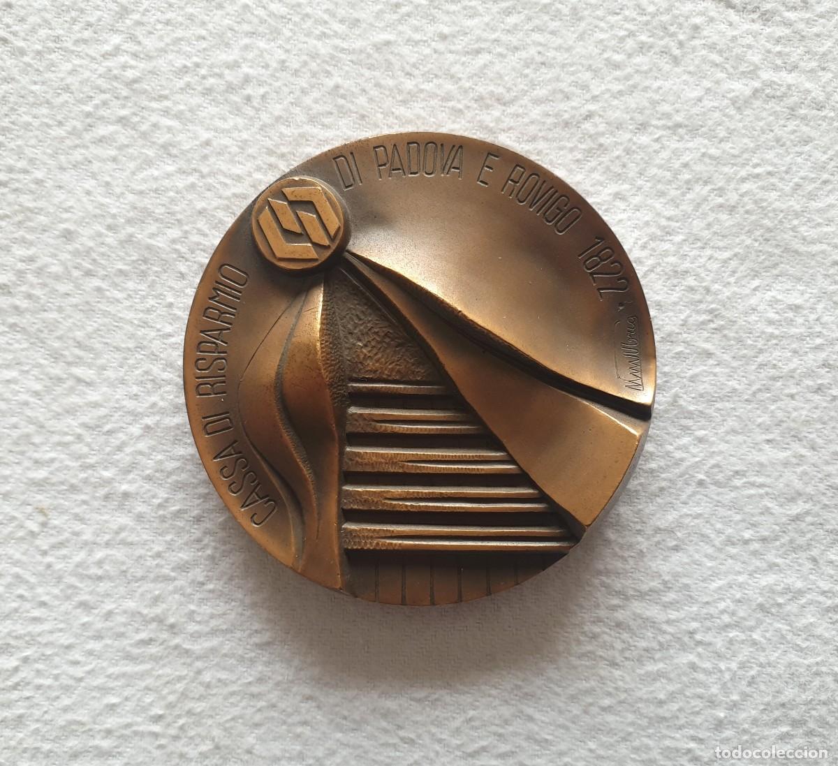 Trof&eacute;us e medalhas: Medalla conmemorativa de bronce de la Caja de Ahorros de Padua y Rovigo - 1822-1982