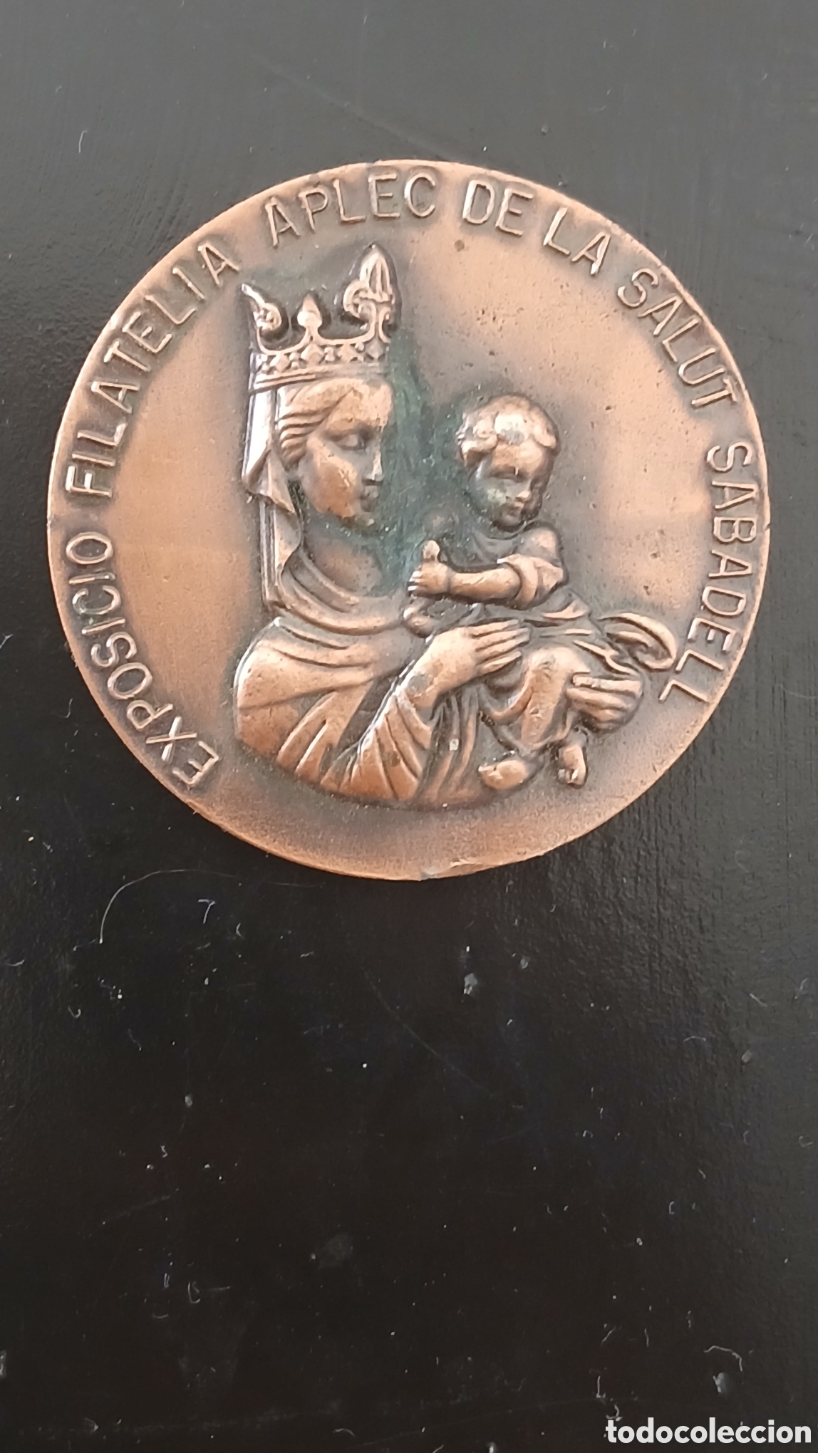 Trofeos y medallas: MEDALLA 1973 EXPOSICI&Oacute; FILATELIA APLEC DE LA SALUT SABADELL
