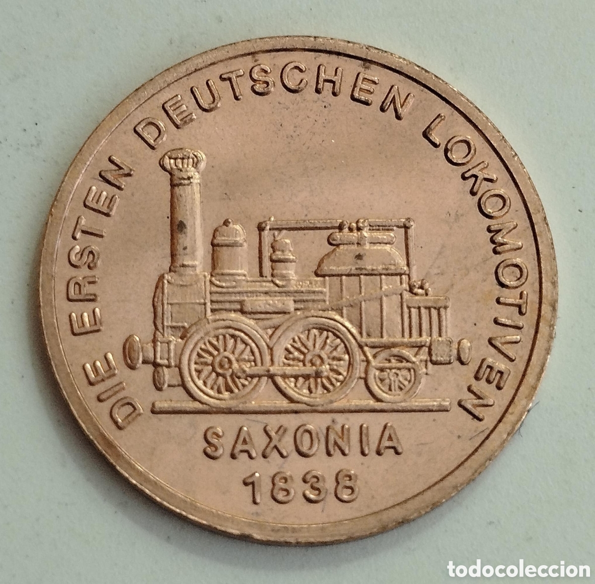 Trofeos y medallas: Medalla Conmemorativa 150 Aniversario del Ferrocarril Alem&aacute;n (1835-1985) &ndash; Locomotoras Saxonia y Der